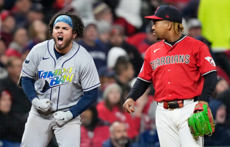 APTOPIX ALCS Rays Guardians Baseball